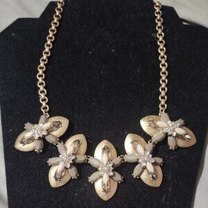 J.Crew Gold Tone Rhinestone Necklace